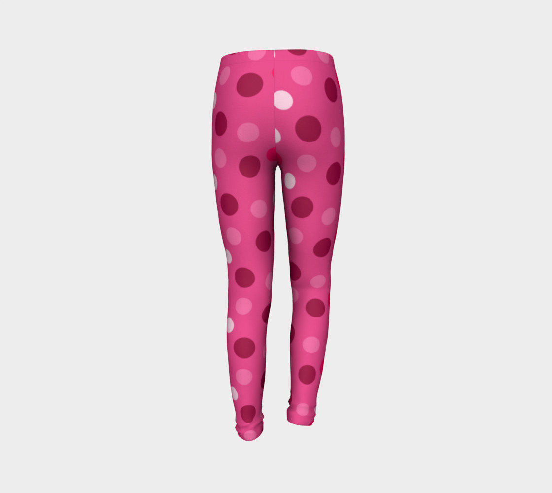Cute Pink Polka Dot Leggings - Toddler preview #7