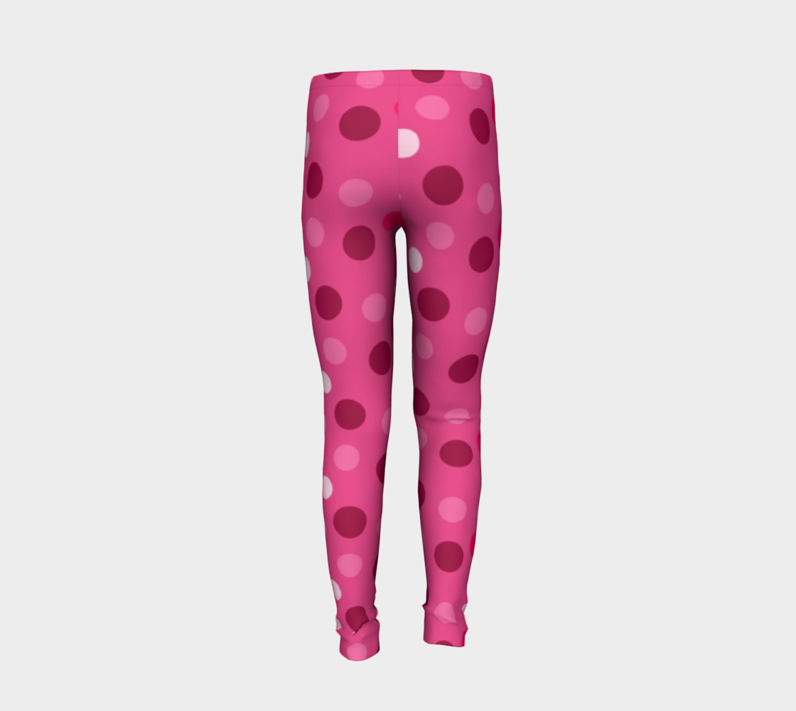 Cute Pink Polka Dot Leggings - Toddler preview #6
