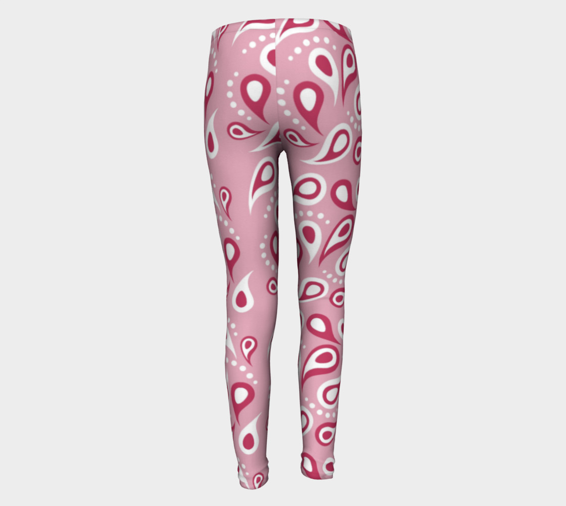 Pink Paisley Leggings - Valentine's Day preview #5