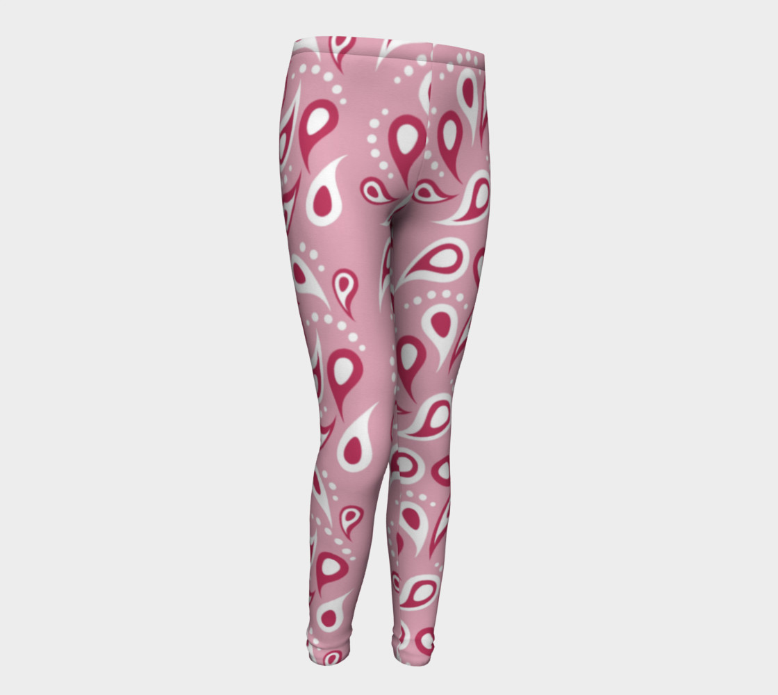 Pink Paisley Leggings - Valentine's Day preview #1