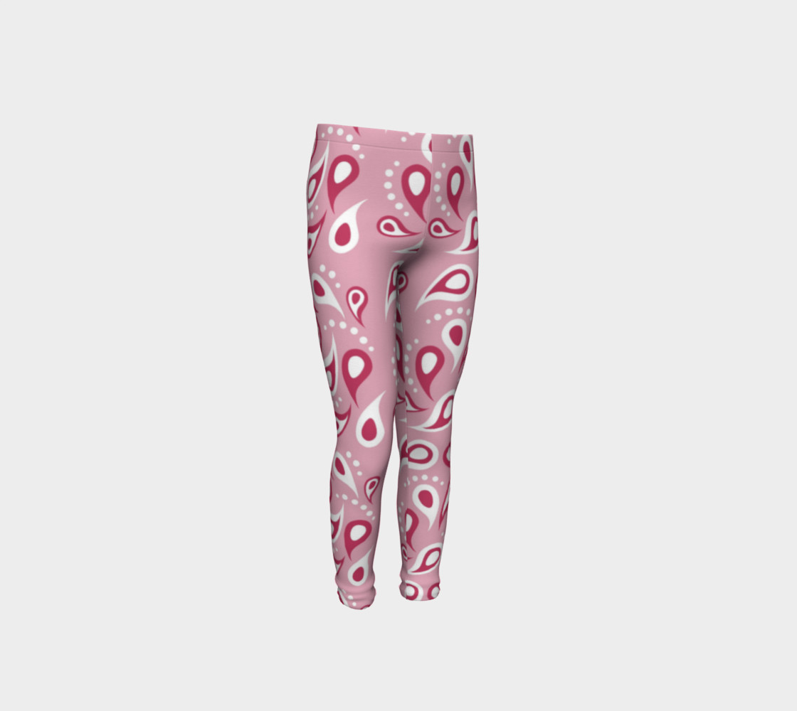 Pink Paisley Leggings - Valentine's Day preview #4