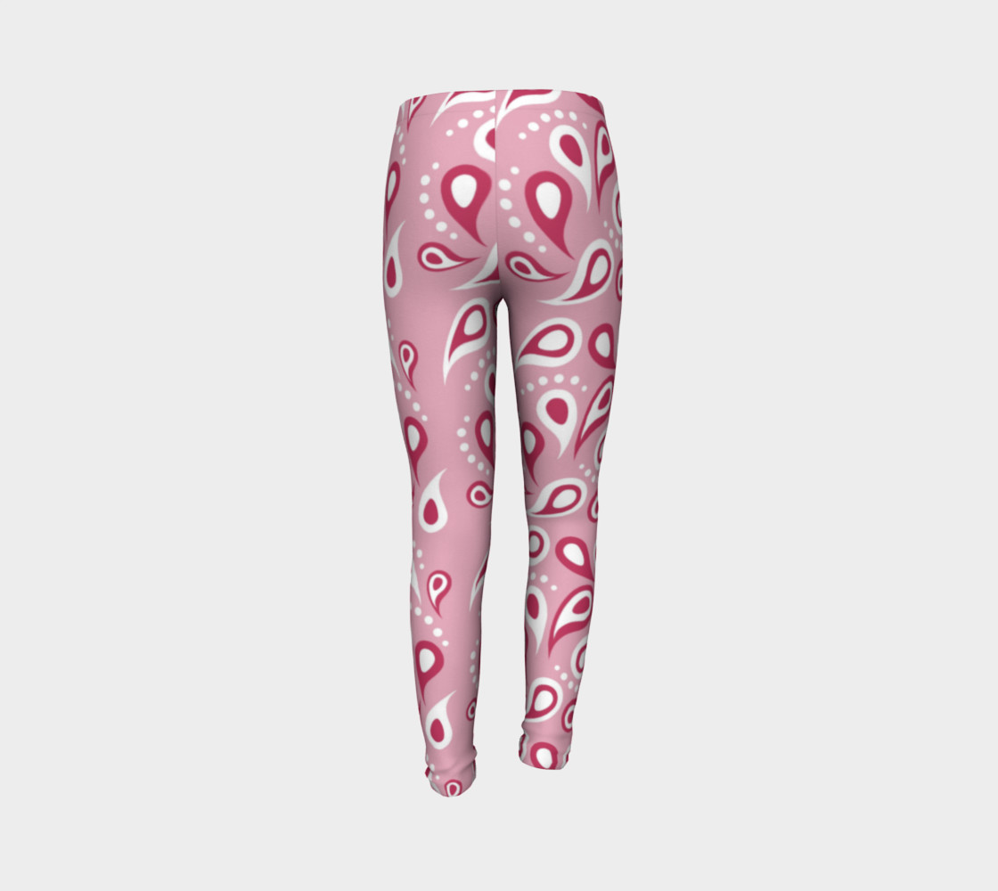 Pink Paisley Leggings - Valentine's Day preview #7