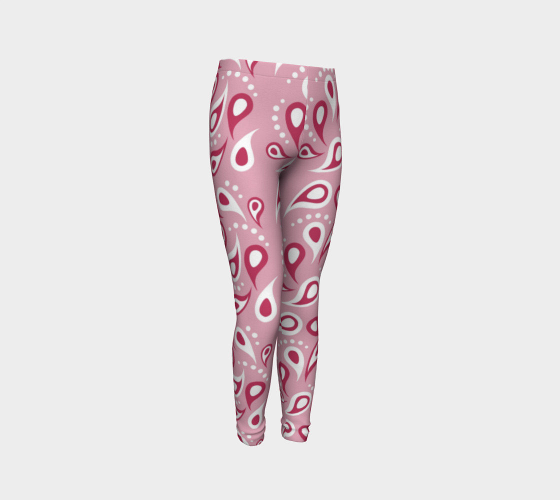Pink Paisley Leggings - Valentine's Day preview #3