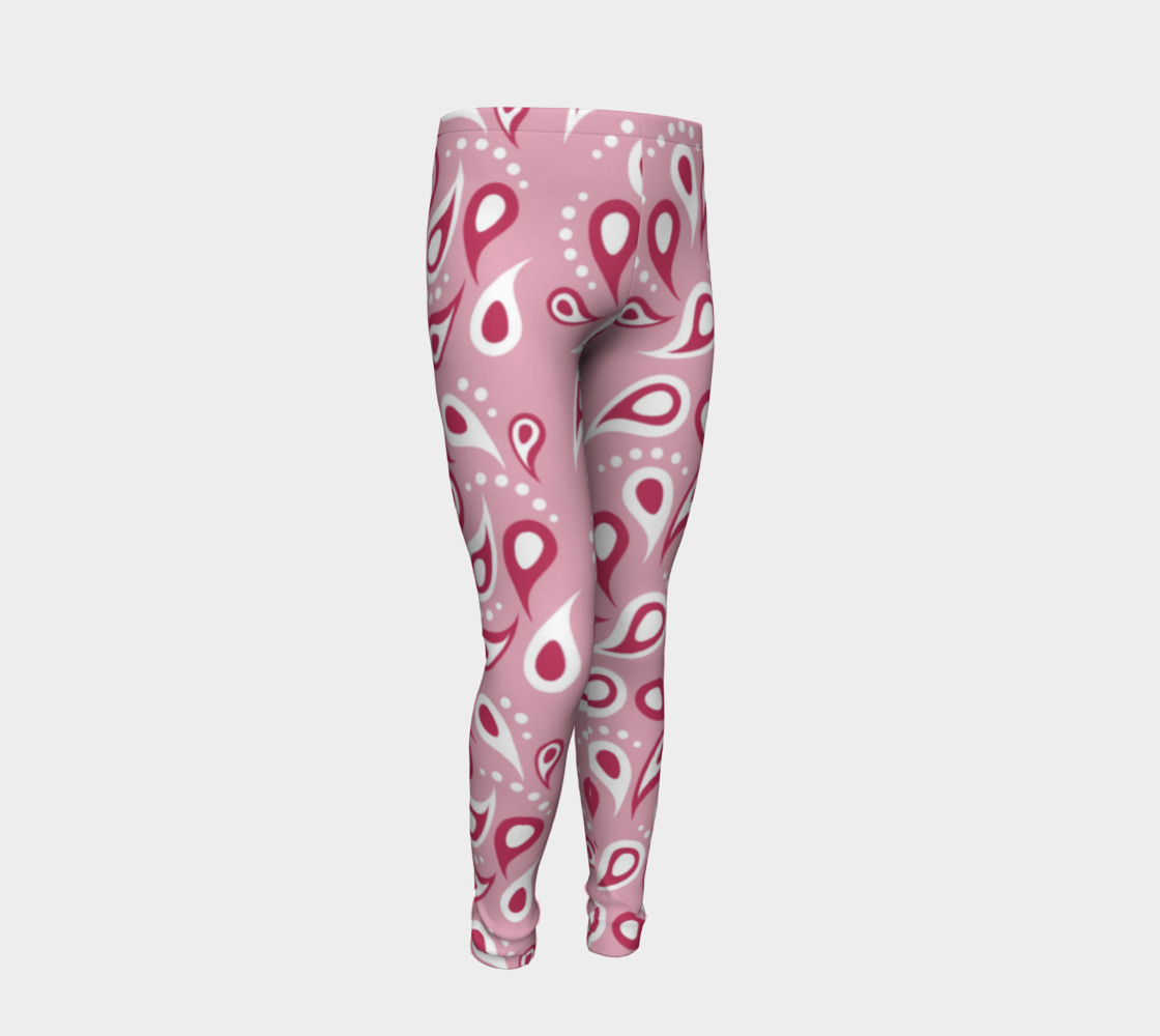 Pink Paisley Leggings - Valentine's Day preview #2