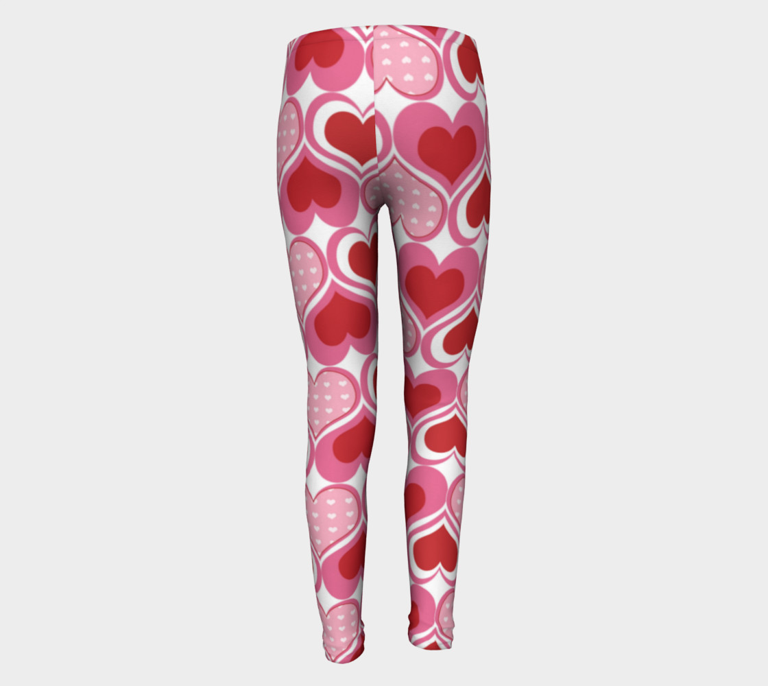 Super Cute Heart Leggings for Valentine's Day - Toddler preview #5