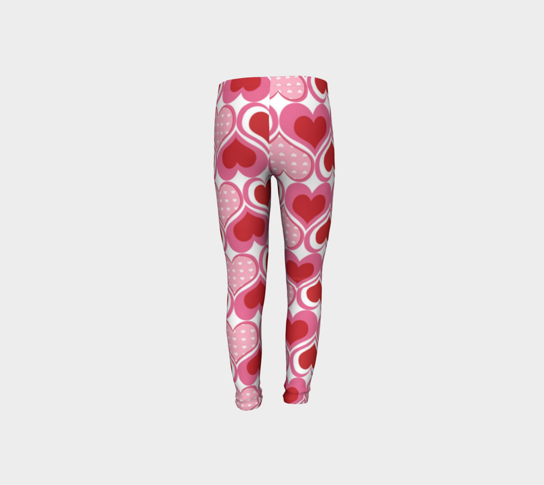 Super Cute Heart Leggings for Valentine's Day - Toddler preview #8