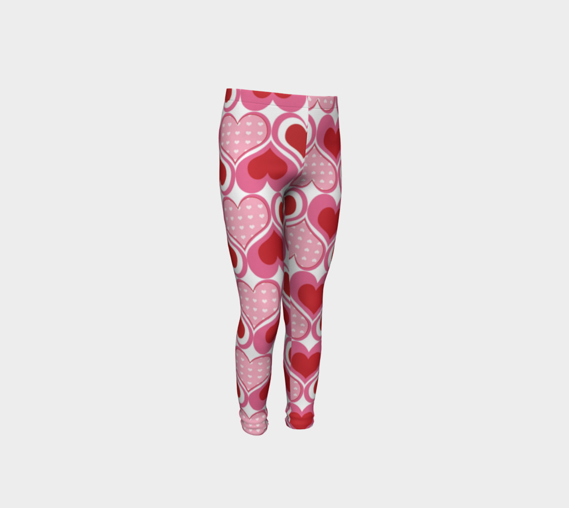 Super Cute Heart Leggings for Valentine's Day - Toddler preview #4