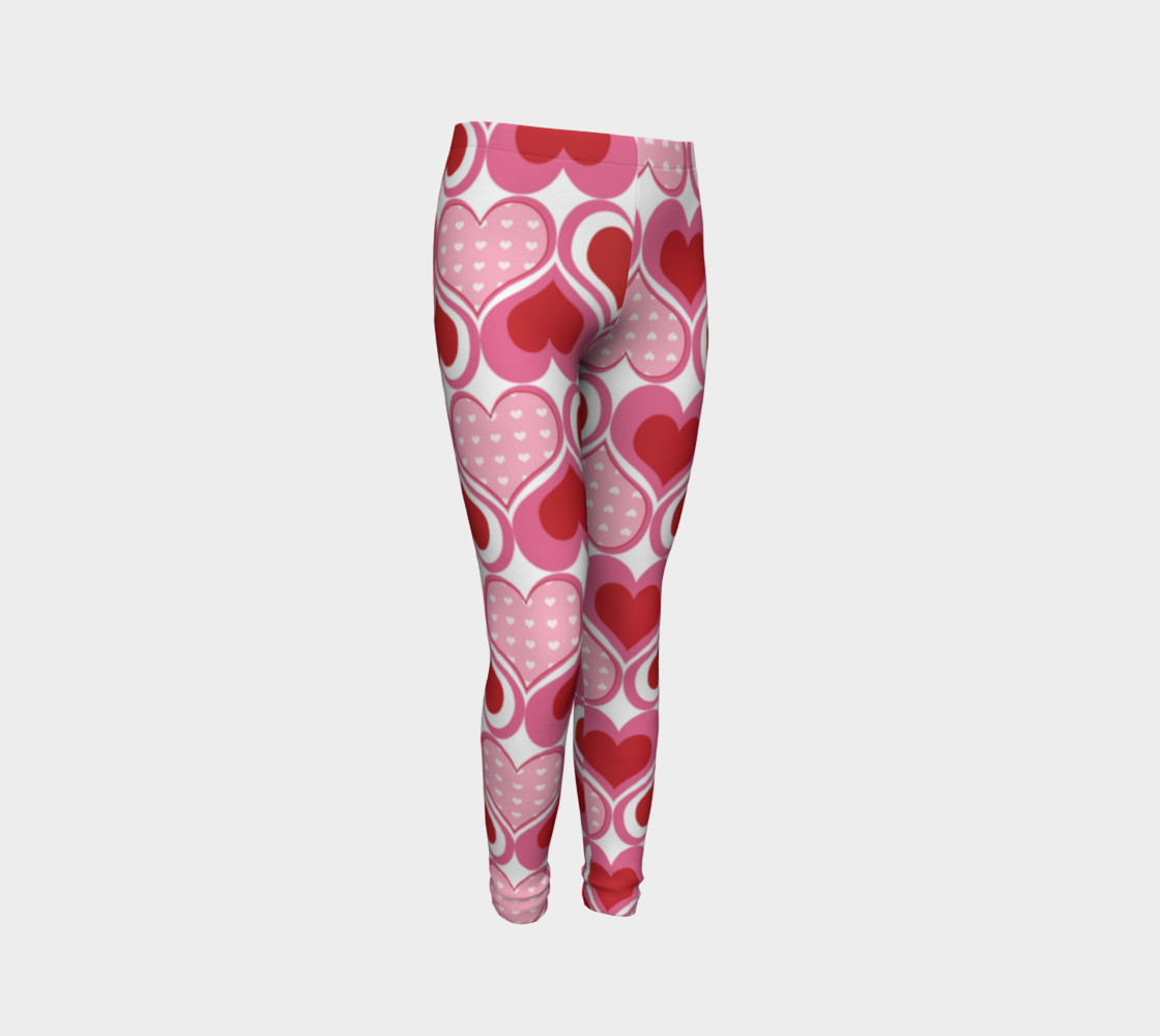 Super Cute Heart Leggings for Valentine's Day - Toddler preview #3