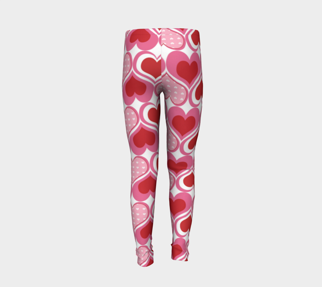 Super Cute Heart Leggings for Valentine's Day - Toddler preview #6