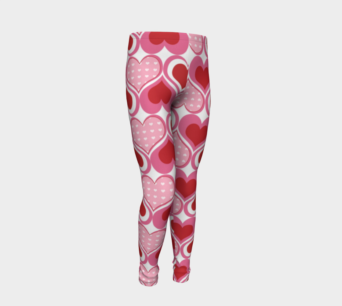 Super Cute Heart Leggings for Valentine's Day - Toddler preview #2