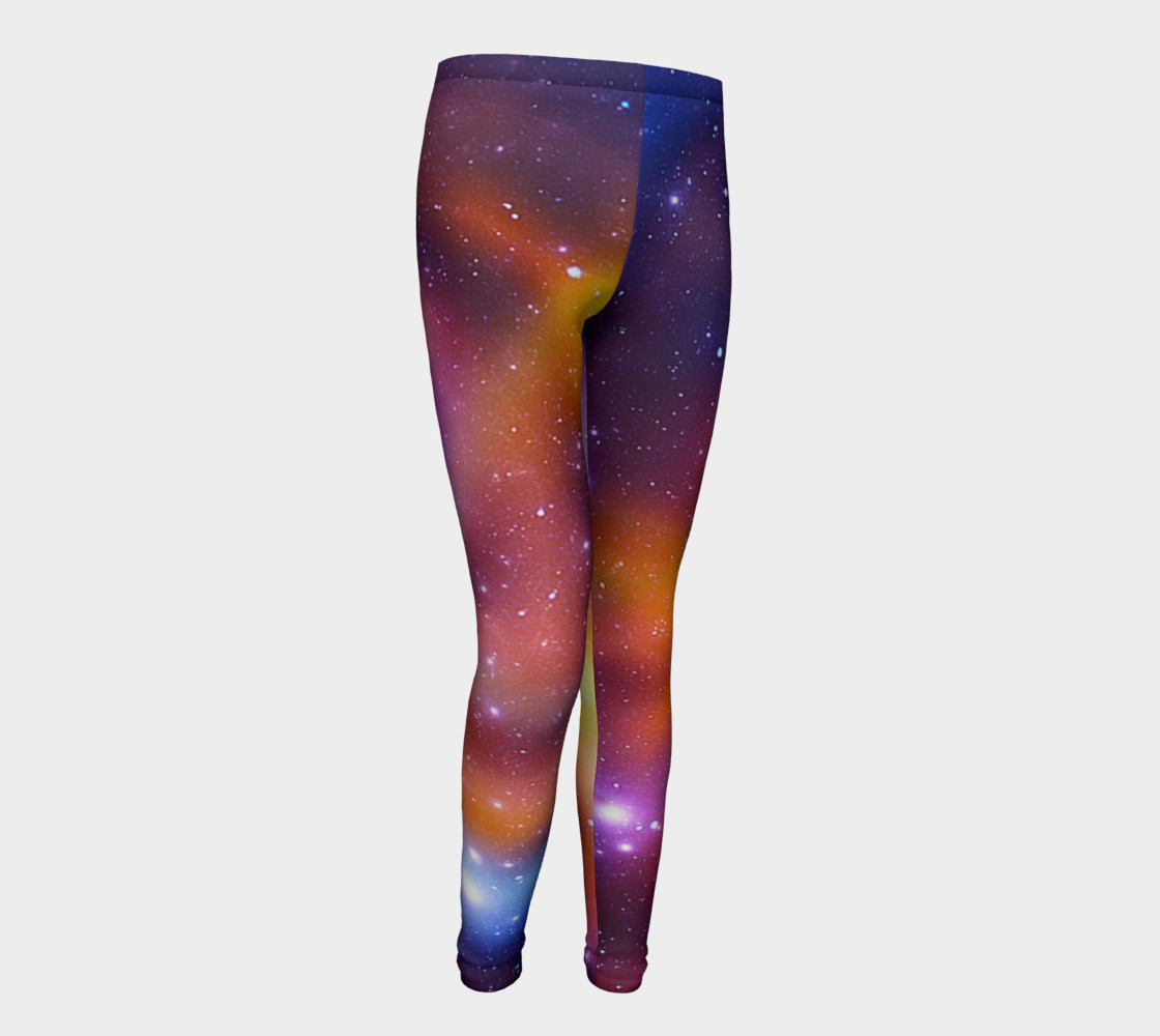 Galaxy Array of Stars and Gases Youth Leggings preview #1
