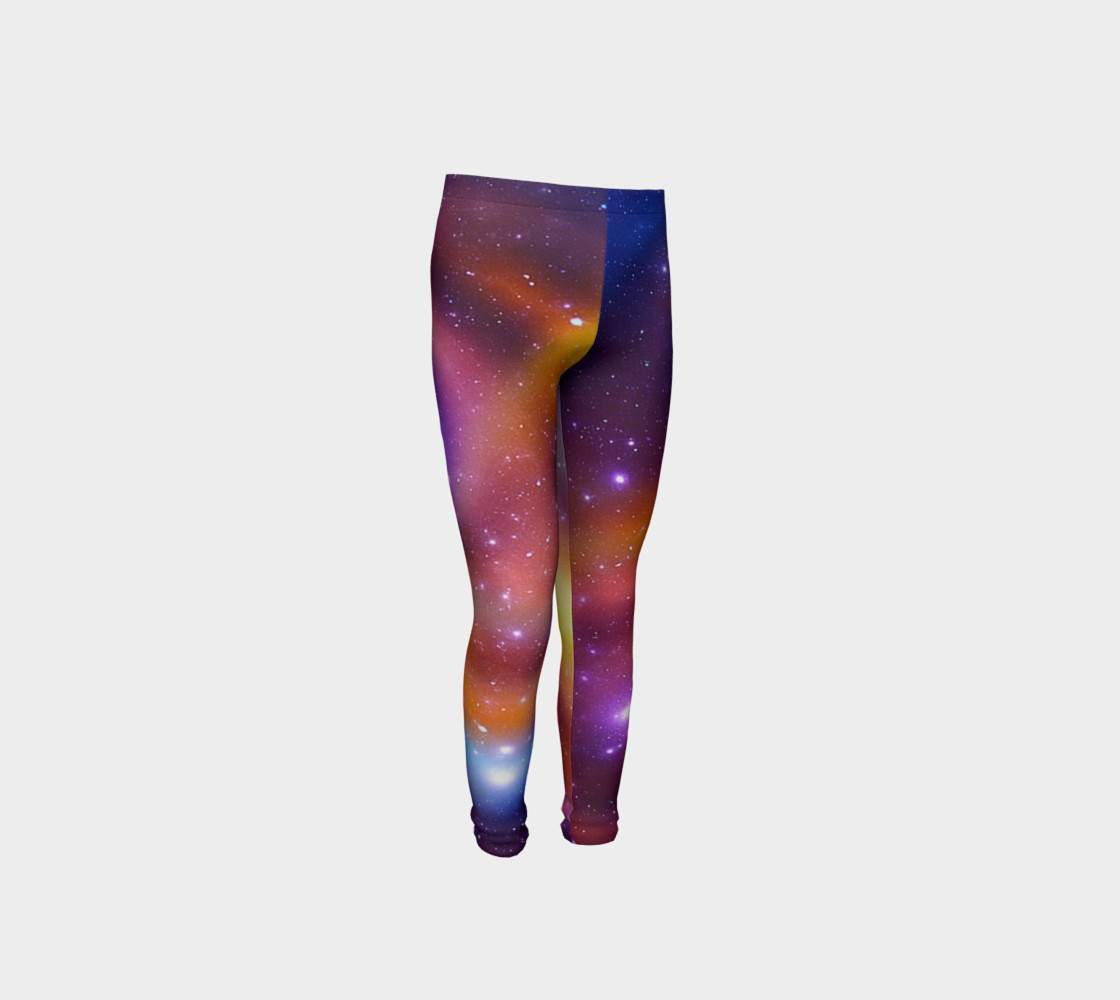 Galaxy Array of Stars and Gases Youth Leggings preview #4