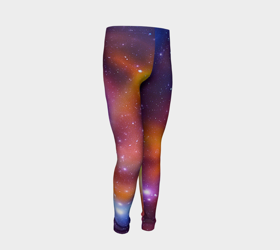 Galaxy Array of Stars and Gases Youth Leggings preview #2