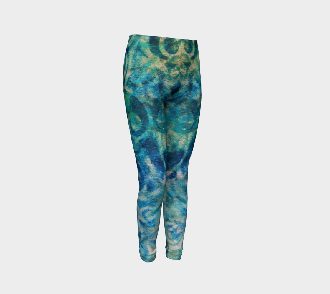Blue Swirl Youth Legging preview #3