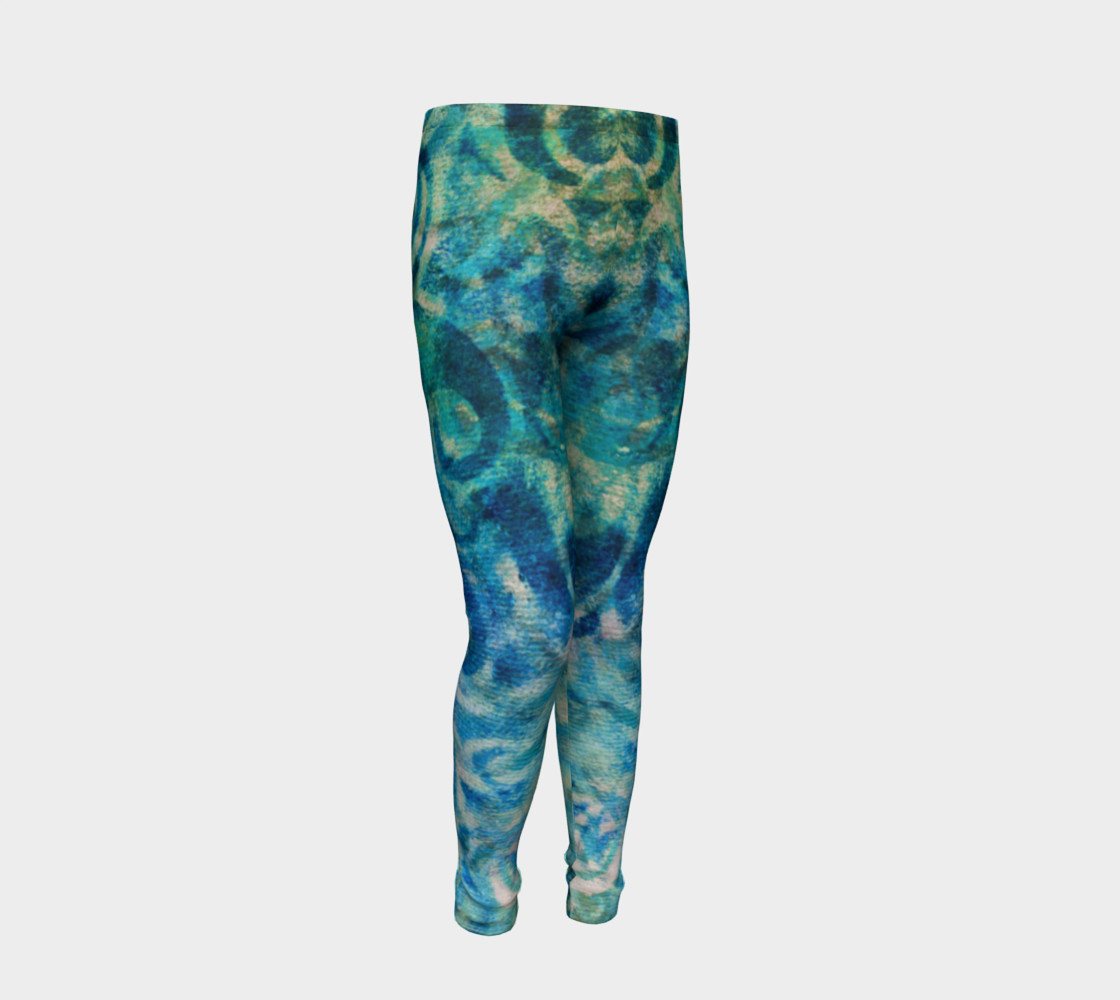 Blue Swirl Youth Legging preview #2