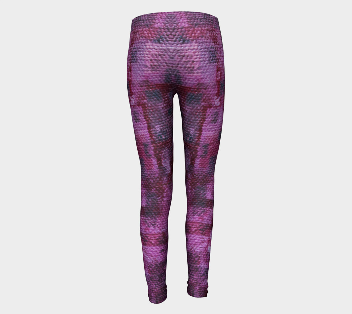 Pink Mosaic Youth Leggings preview #5