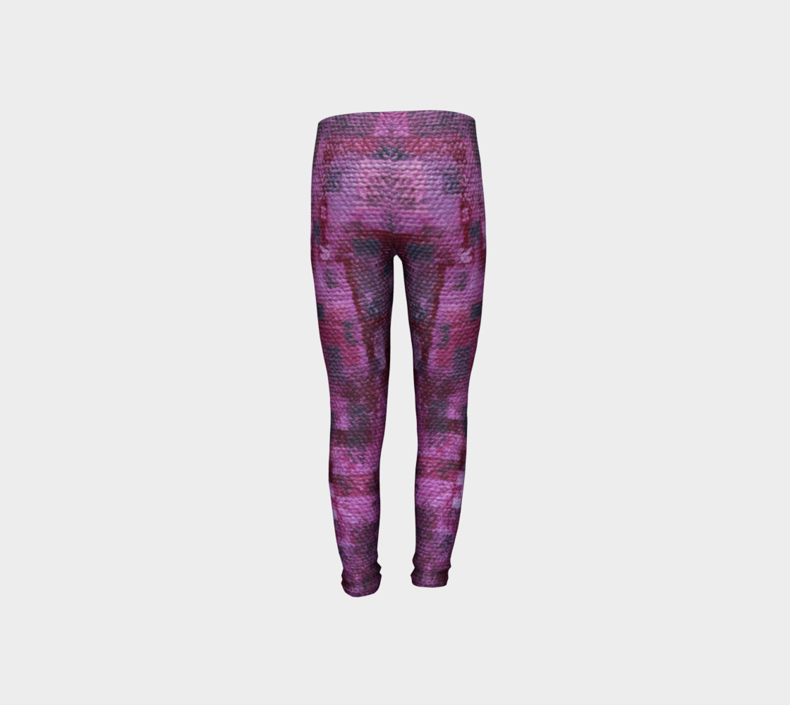 Pink Mosaic Youth Leggings preview #8