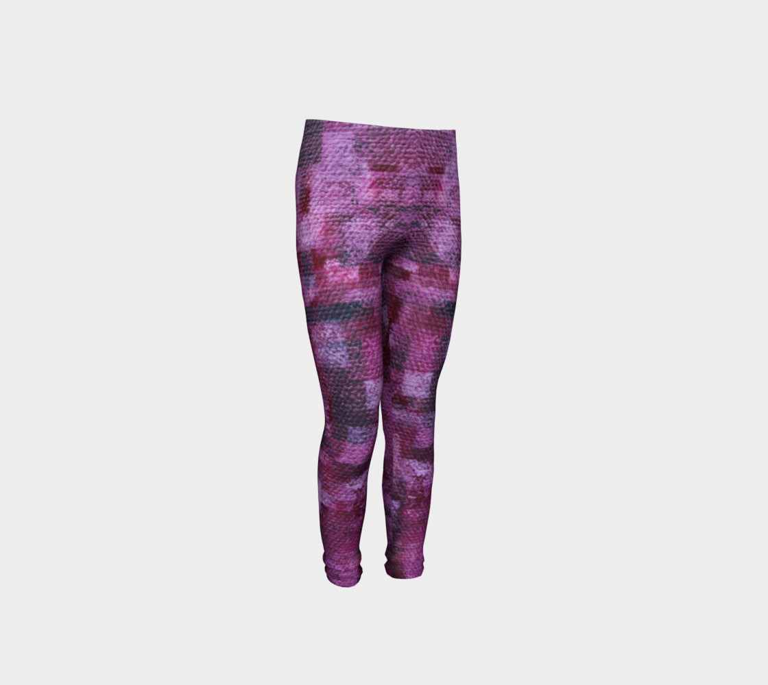 Pink Mosaic Youth Leggings preview #4