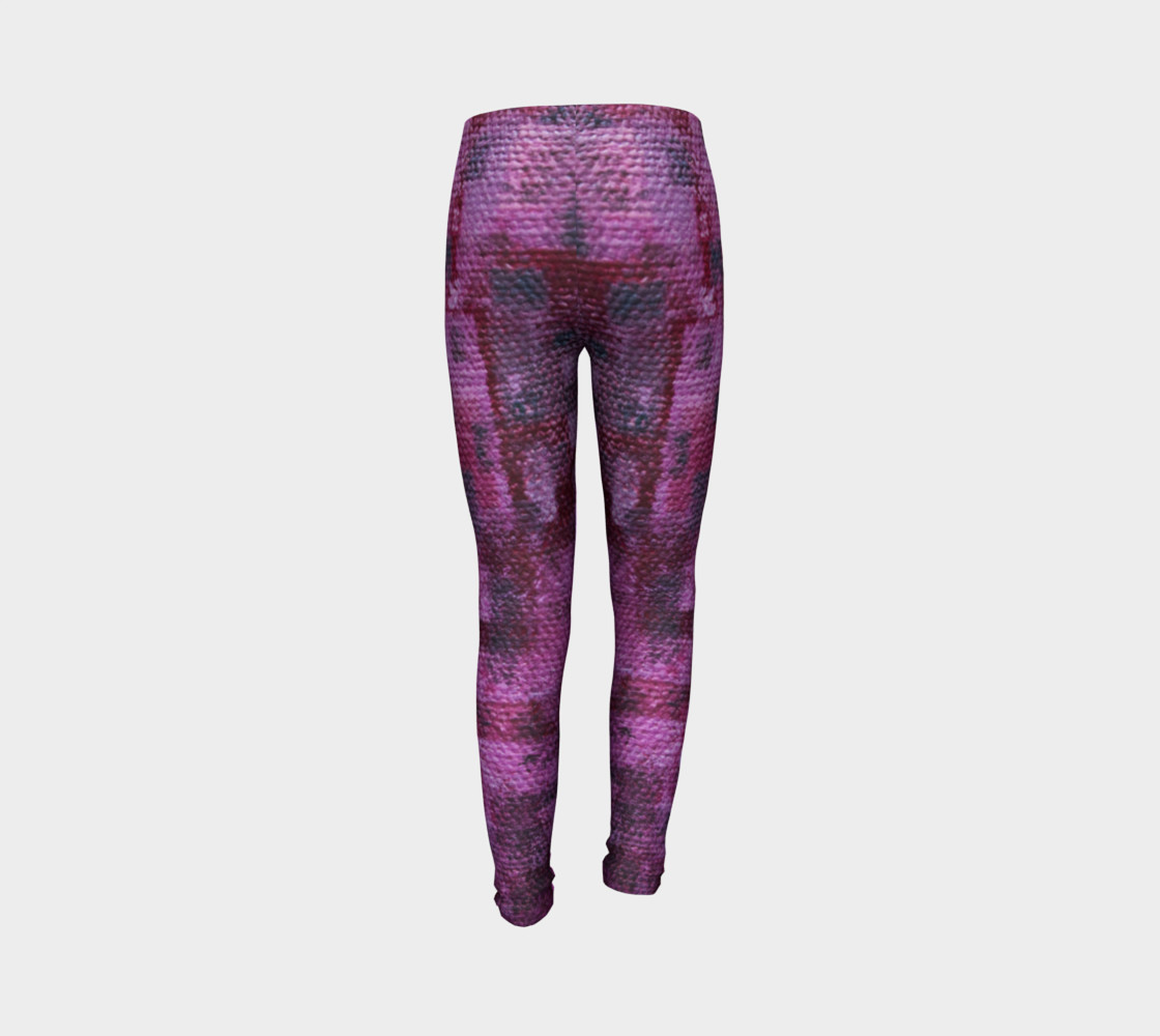 Pink Mosaic Youth Leggings preview #7