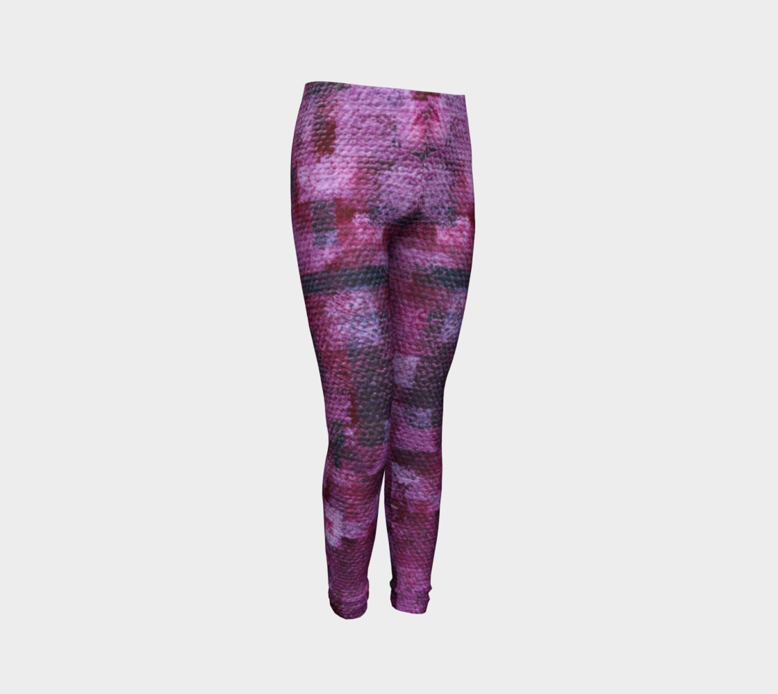 Pink Mosaic Youth Leggings preview #3
