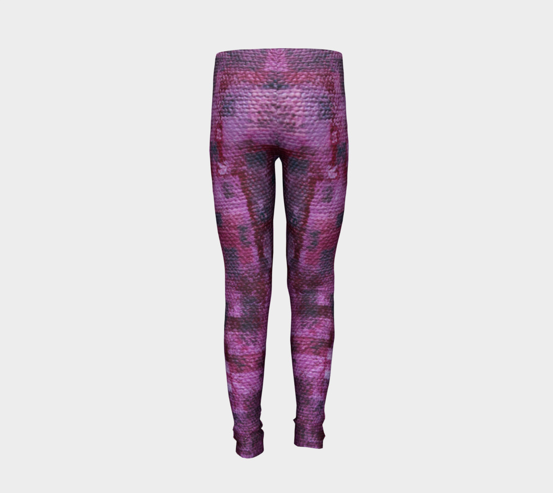 Pink Mosaic Youth Leggings preview #6