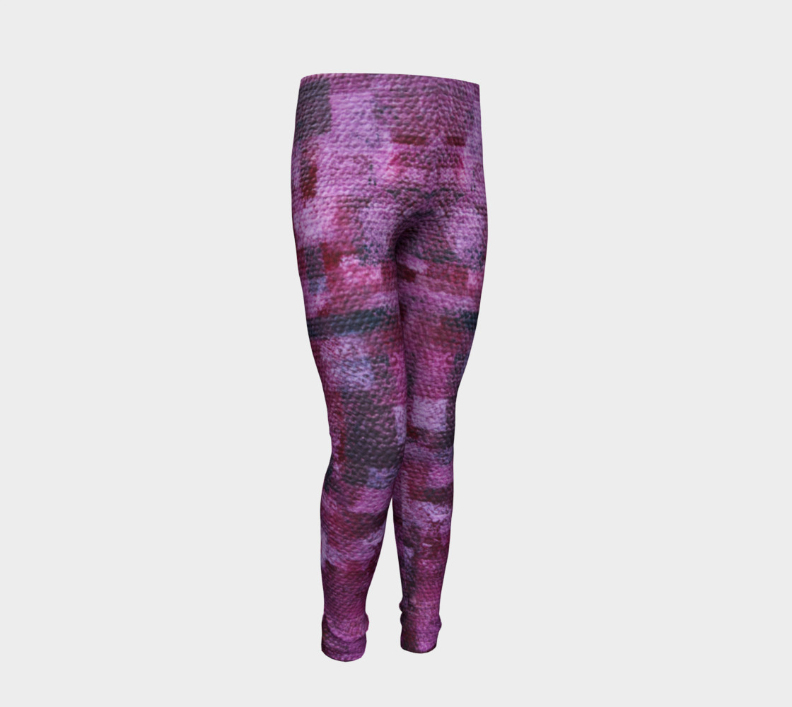 Pink Mosaic Youth Leggings preview #2