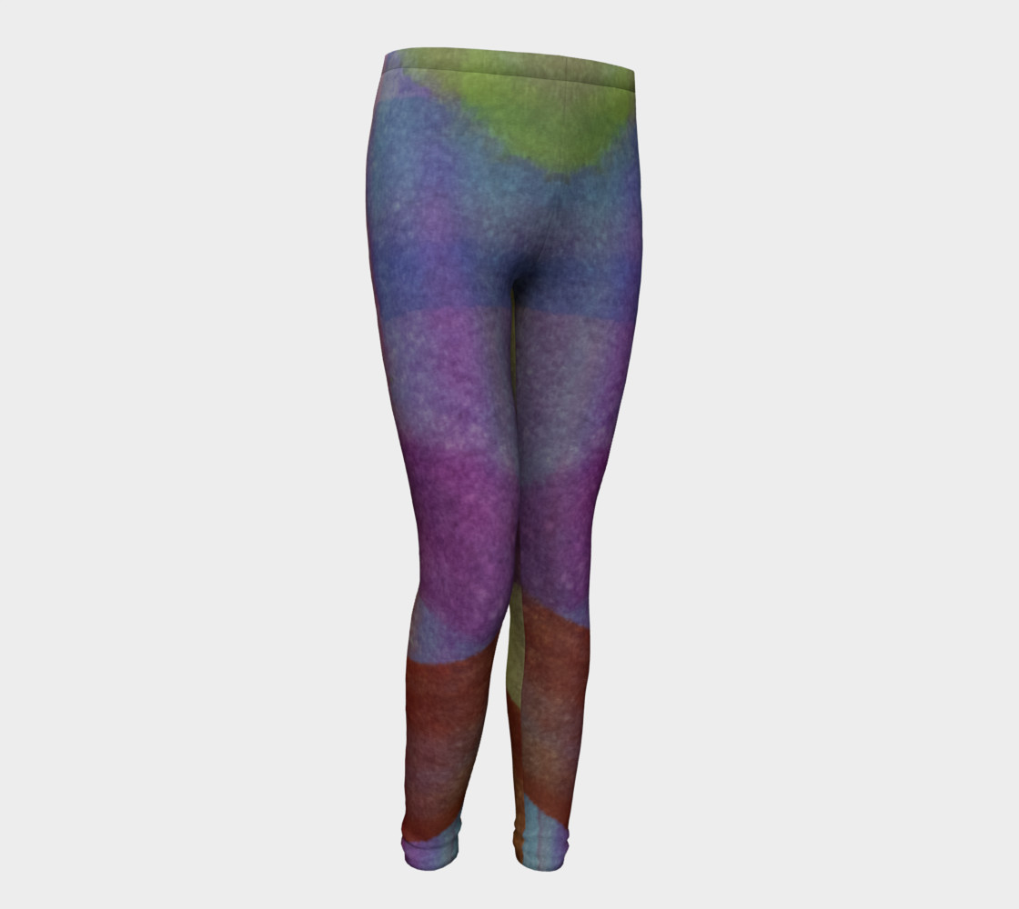 Tropical Watercolor Youth Leggings preview #1