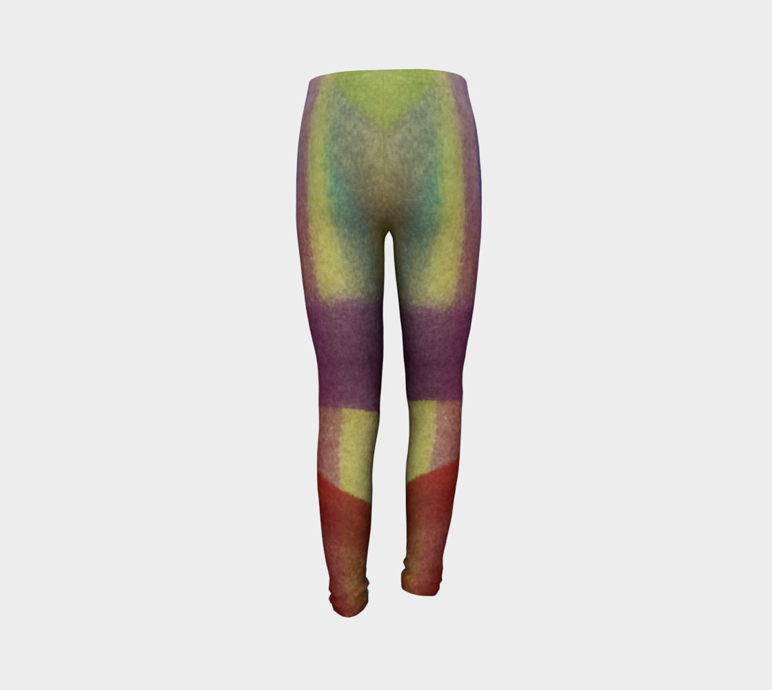 Tropical Watercolor Youth Leggings preview #7