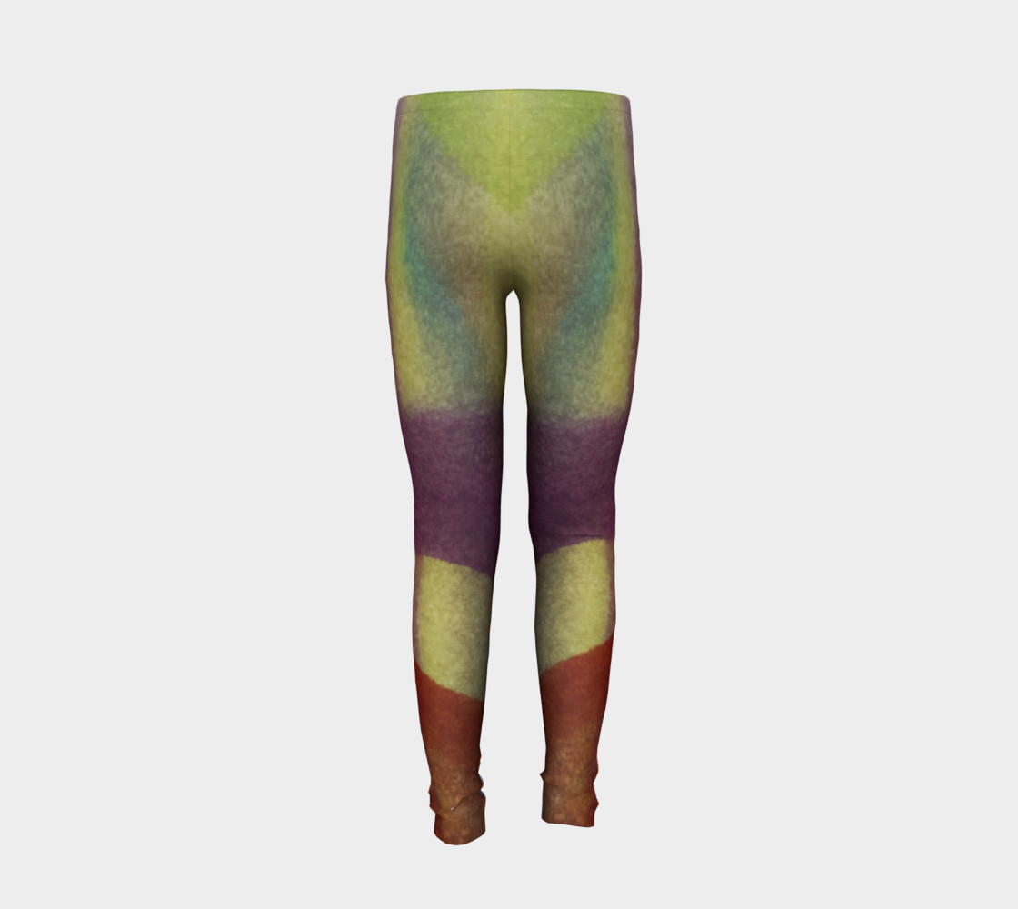 Tropical Watercolor Youth Leggings preview #6