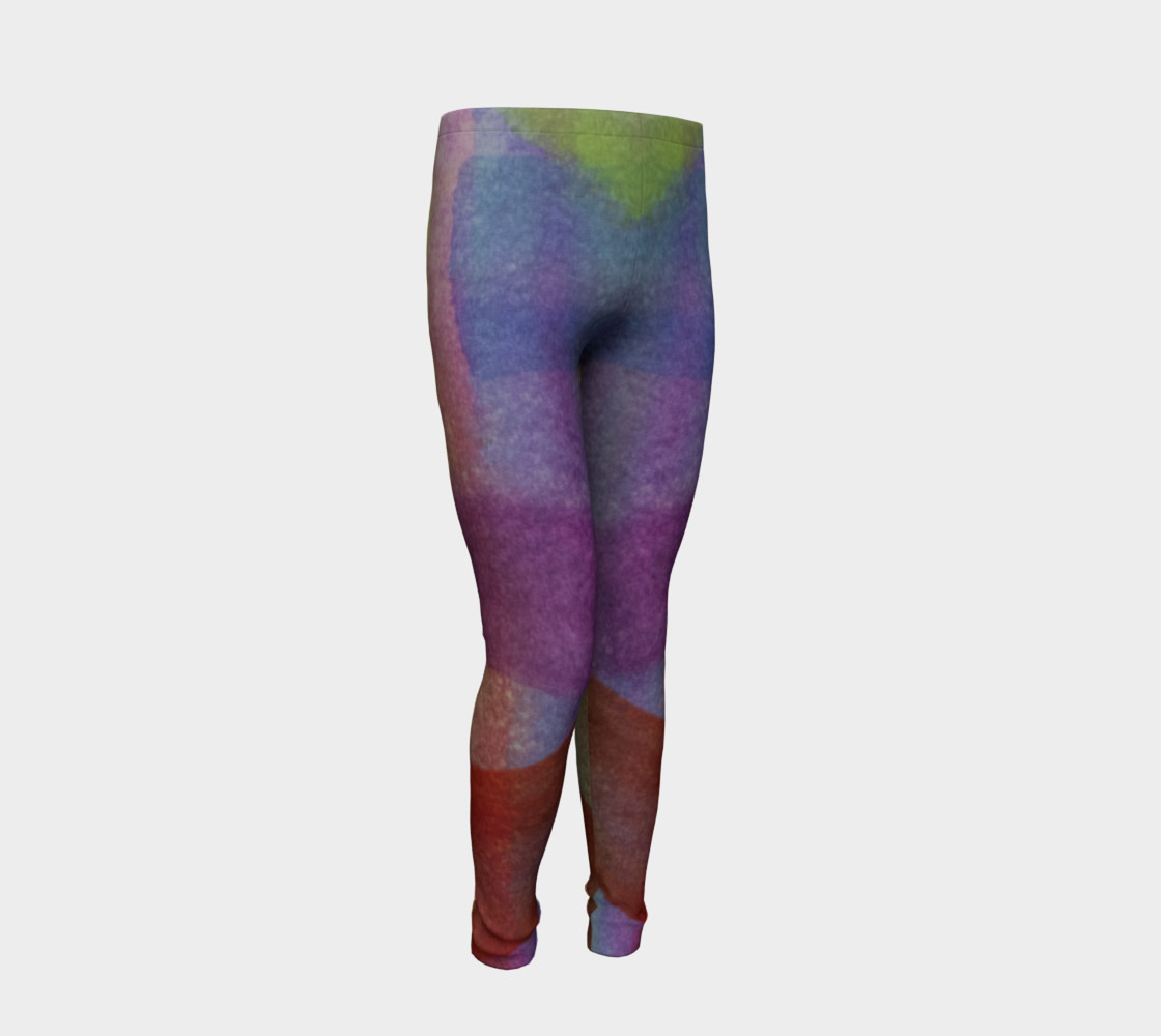 Tropical Watercolor Youth Leggings preview #2