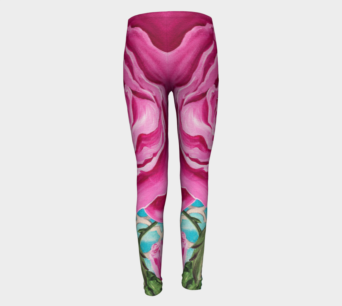 Pink Rose Youth Leggings preview #5