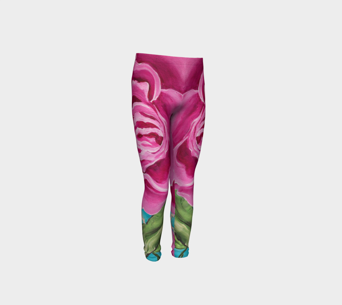 Pink Rose Youth Leggings preview #4