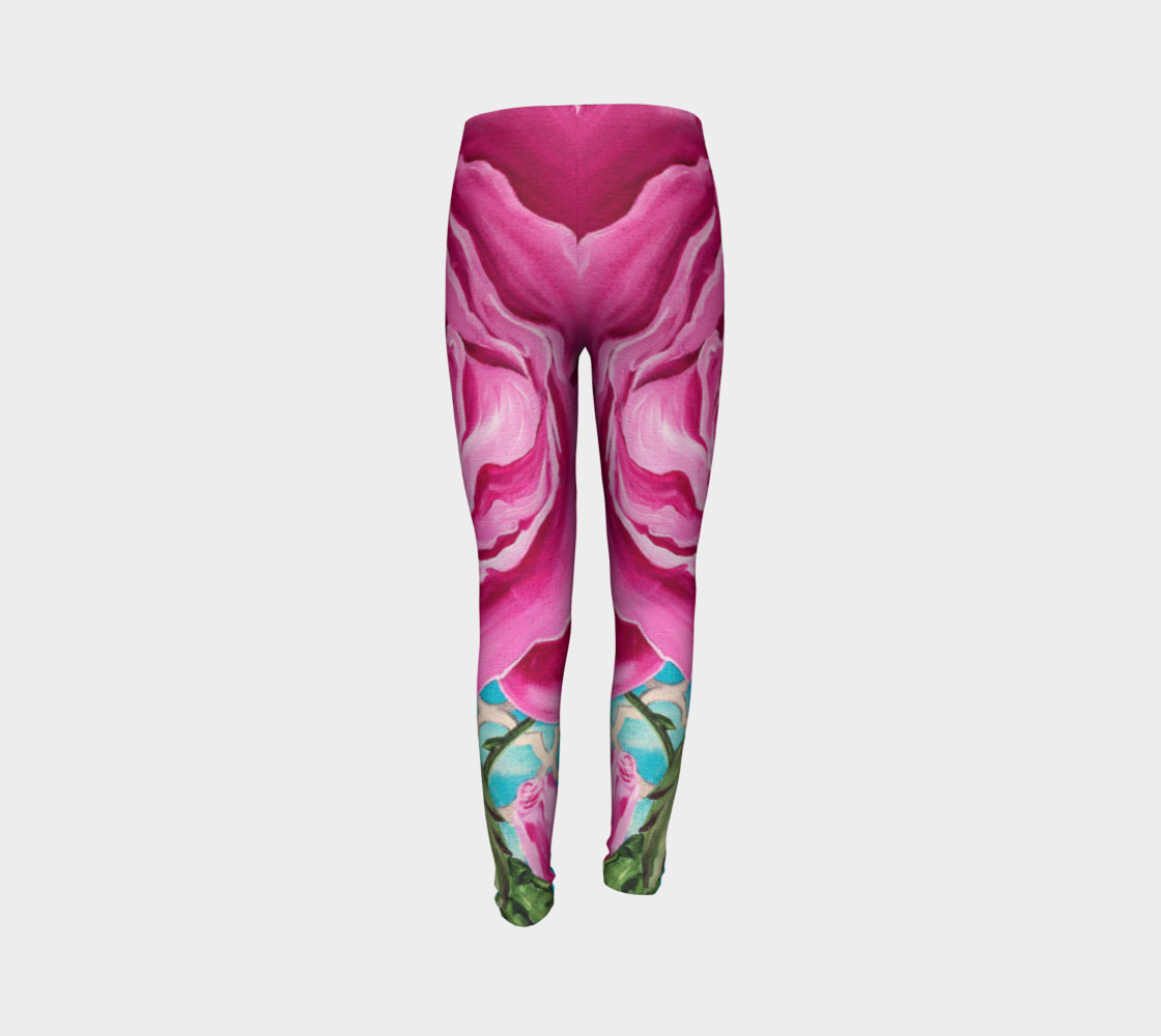 Pink Rose Youth Leggings preview #7