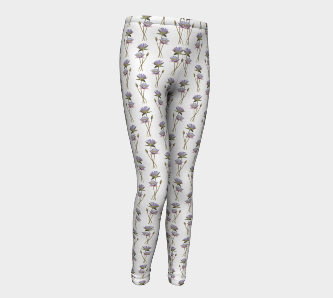 Lotus flowers pattern Youth Leggings preview #1