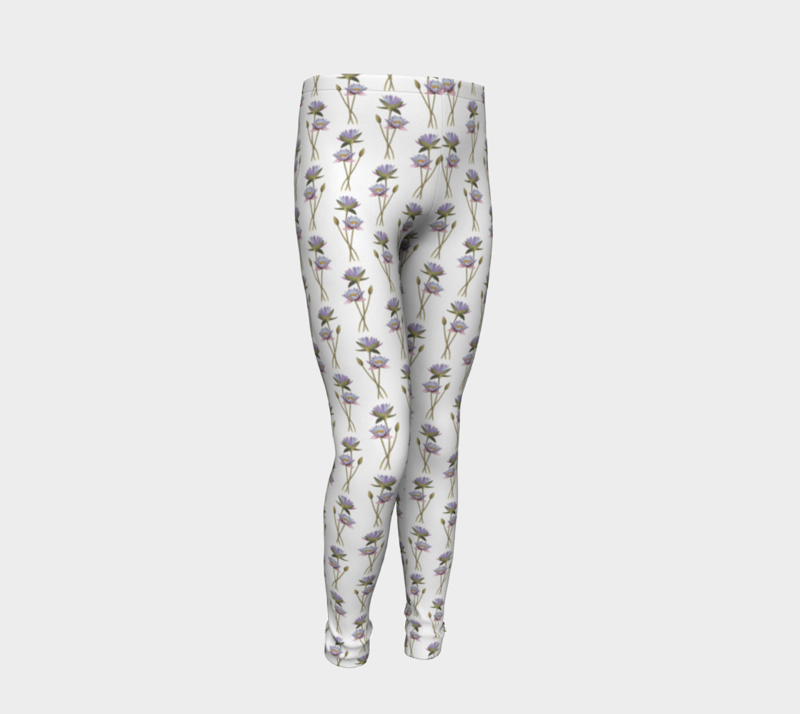 Lotus flowers pattern Youth Leggings preview #2