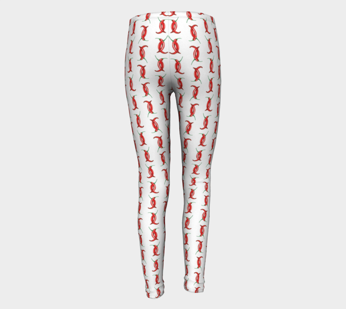 Hot peppers pattern Youth Leggings preview #5