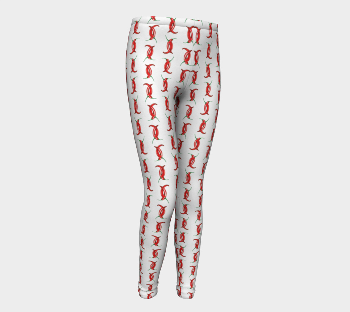Hot peppers pattern Youth Leggings preview #1