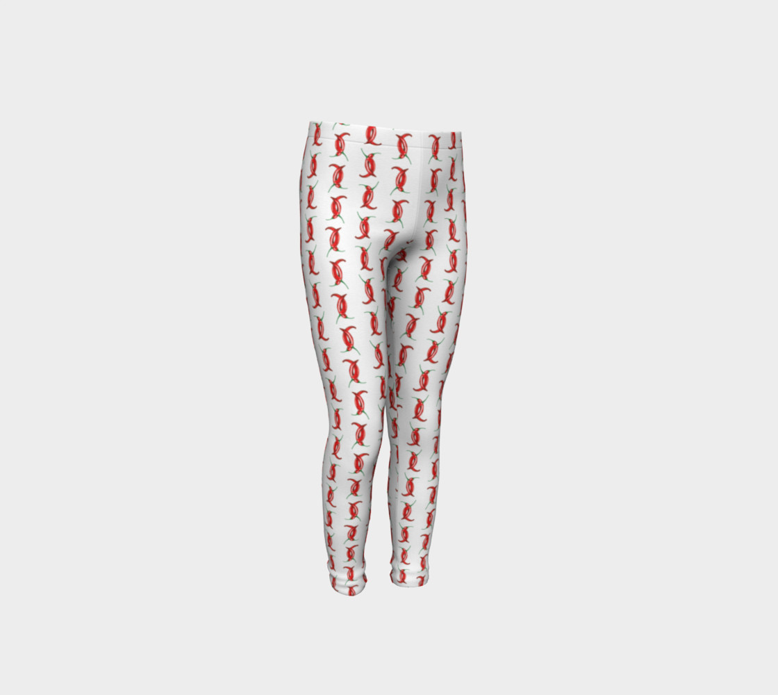 Hot peppers pattern Youth Leggings preview #4