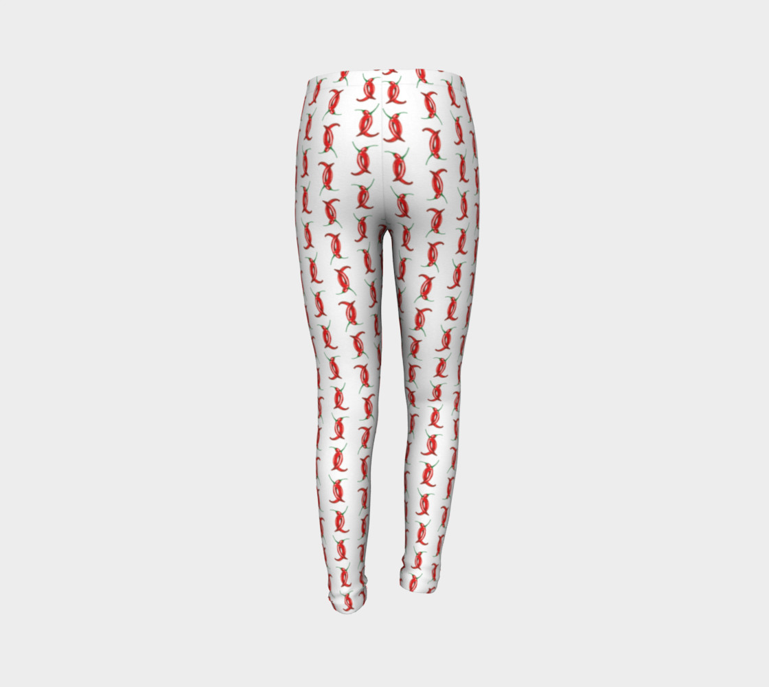 Hot peppers pattern Youth Leggings preview #7