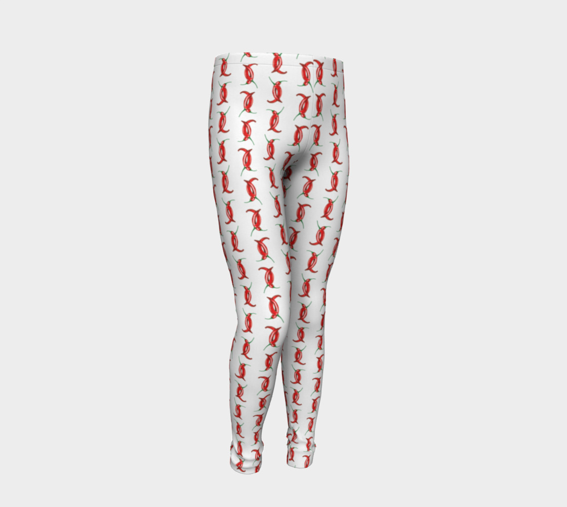 Hot peppers pattern Youth Leggings 3D preview