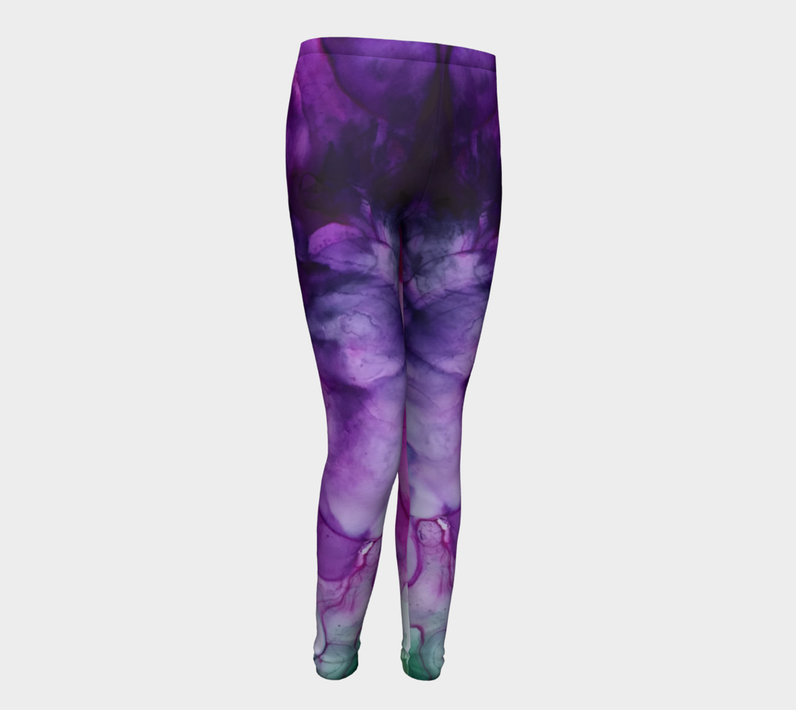 Fuchsia Blossom Youth Leggings preview #1