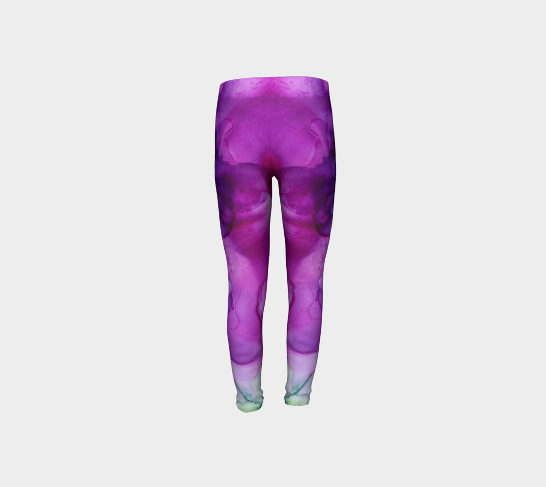 Fuchsia Blossom Youth Leggings preview #8