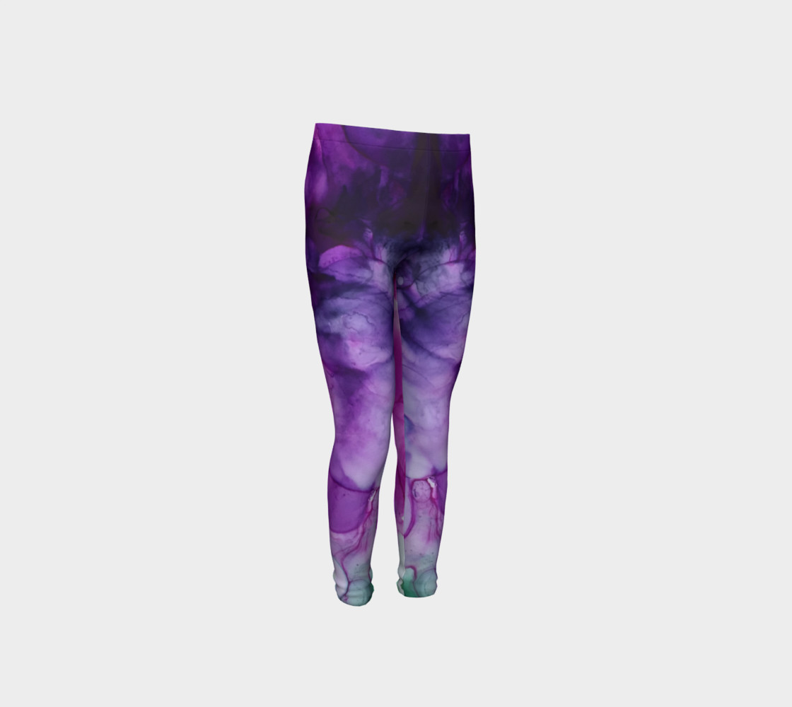 Fuchsia Blossom Youth Leggings preview #4