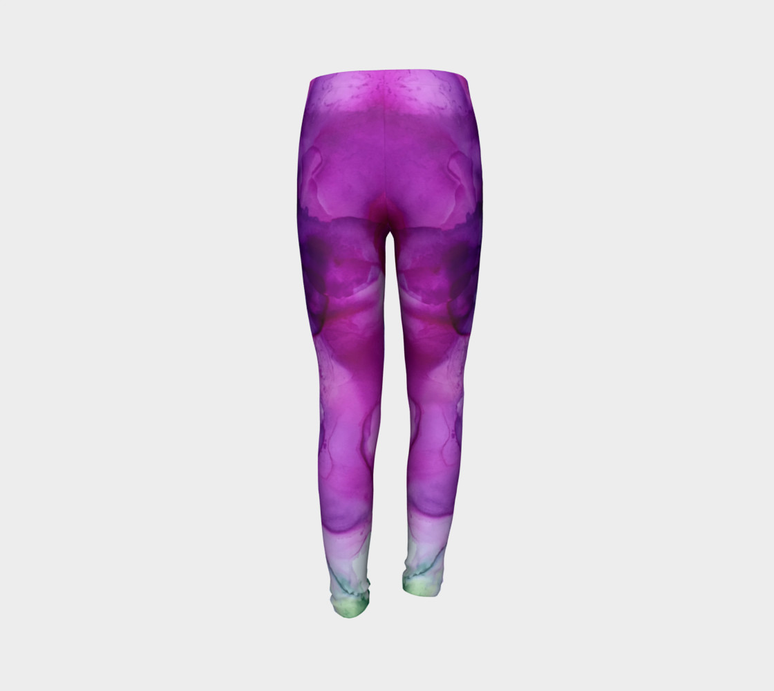 Fuchsia Blossom Youth Leggings preview #7