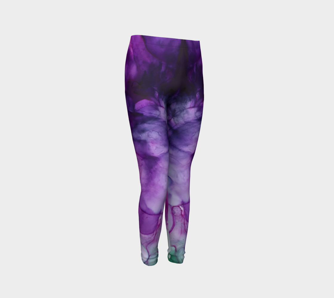 Fuchsia Blossom Youth Leggings preview #3