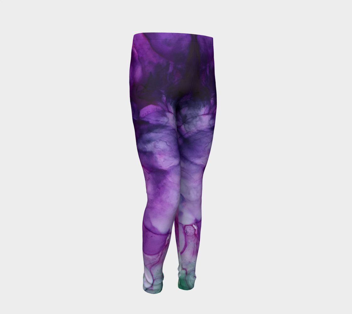 Fuchsia Blossom Youth Leggings preview #2