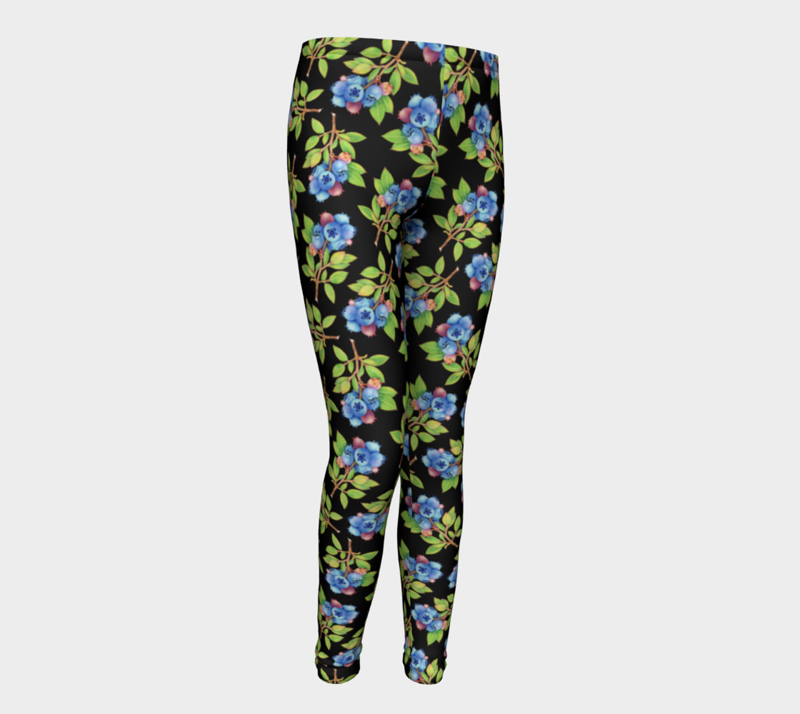 Aperçu de Blueberry Sprig Youth Leggings #1