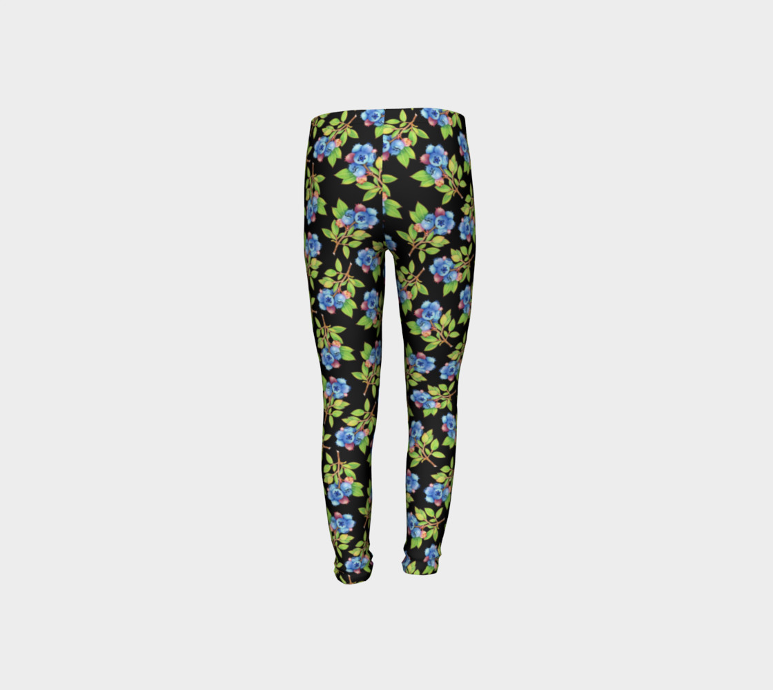 Aperçu de Blueberry Sprig Youth Leggings #8