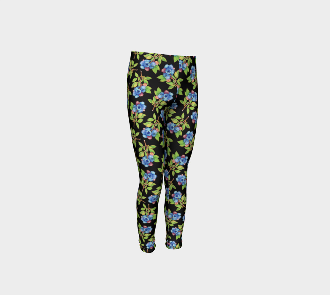 Aperçu de Blueberry Sprig Youth Leggings #4
