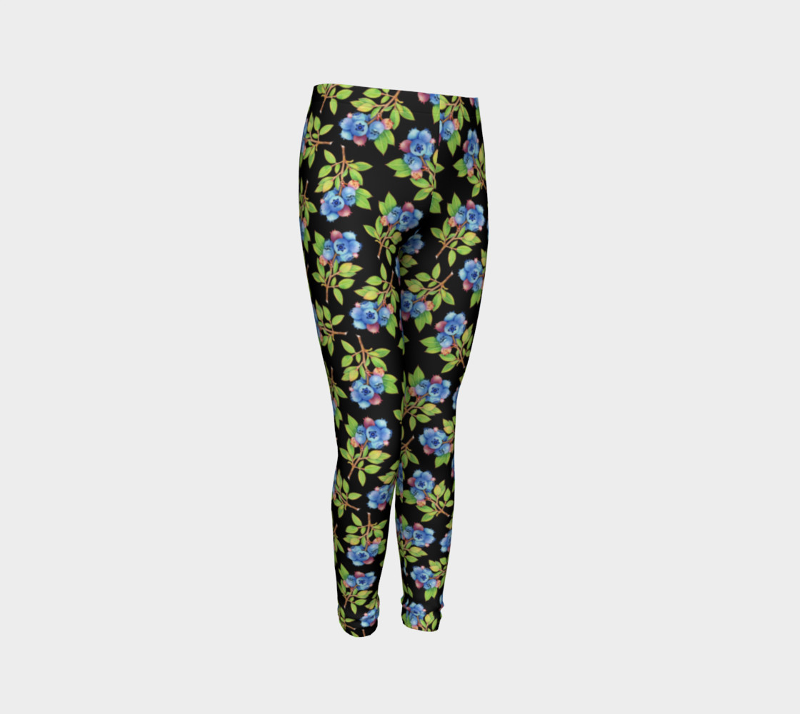 Aperçu de Blueberry Sprig Youth Leggings #3